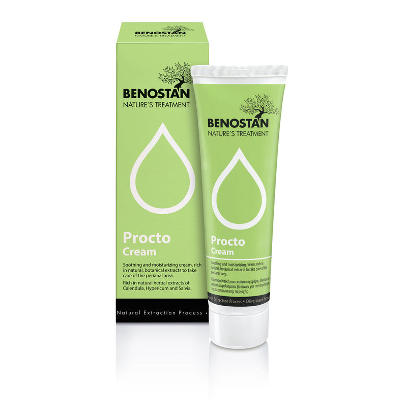 Benostan Procto soothing and moisturizing cream  28ml - Φυτική κρέμα κατά των αιμορροΐδων